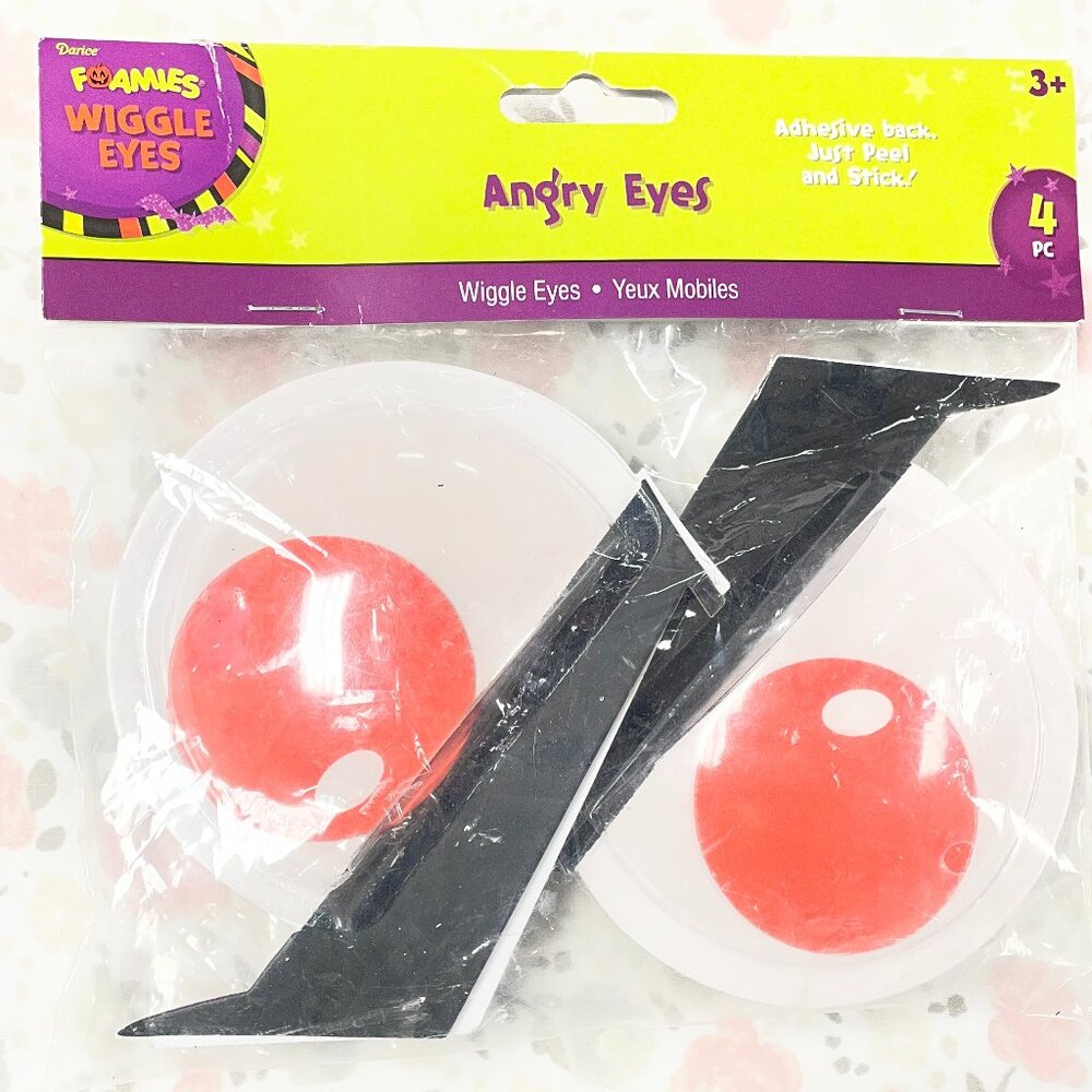 Package of 2 sets of Wiggly Angry Eyes - Funny! 2 Have been Used - 2 Unused